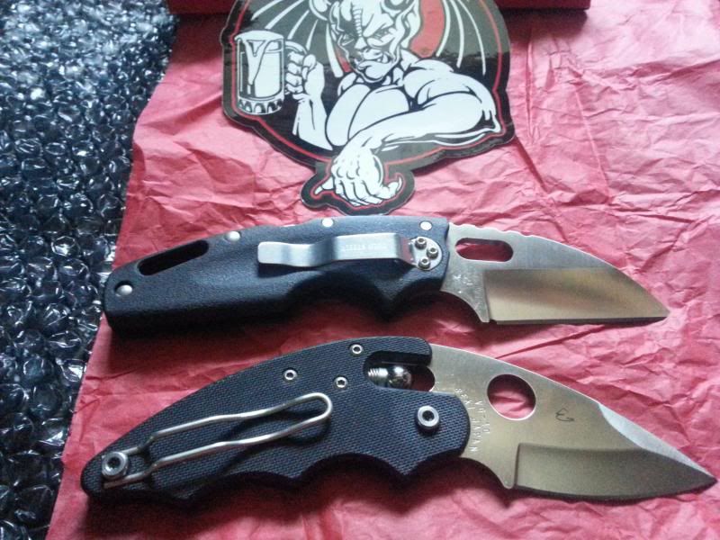 Cold Steel Tuff Lite and Spyderco Poliwog