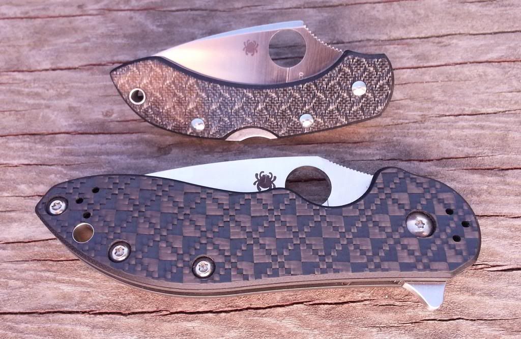 Spyderco Dragonfly 2 and Domino.