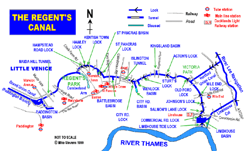 The Regent's Canal was built The Regent's Canal was built