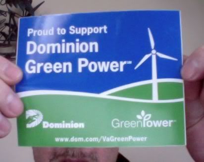 Dominion Green Power Decal