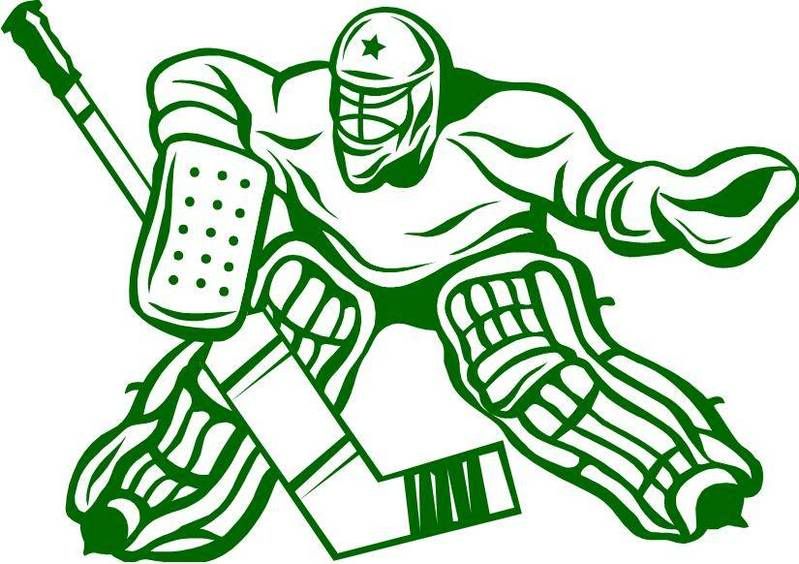 Green Goalie Mask