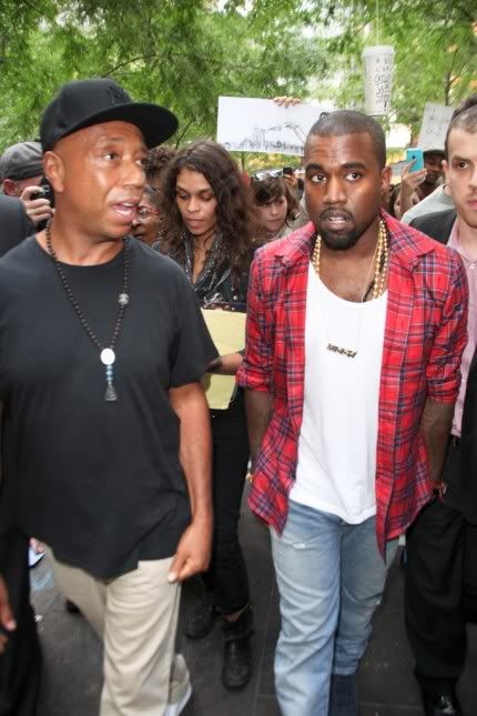 Russell Simmons Kanye West Occupy Wall Street Days of Rage Protest