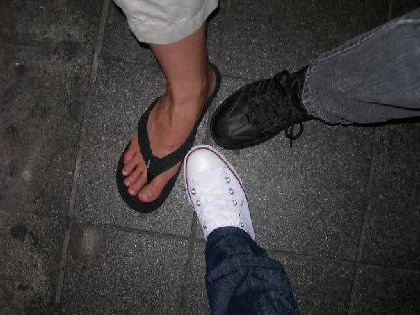 Our Feet on Subway Platform
