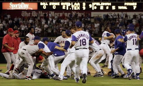 Angels Rangers brawl