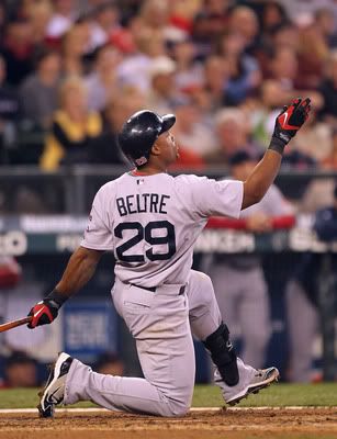 Beltre on his knee