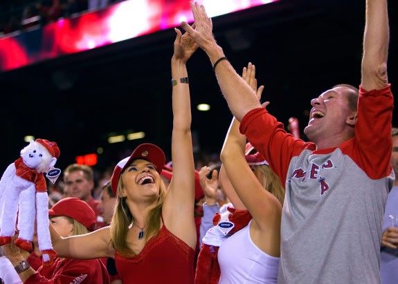 Angel fans cheer