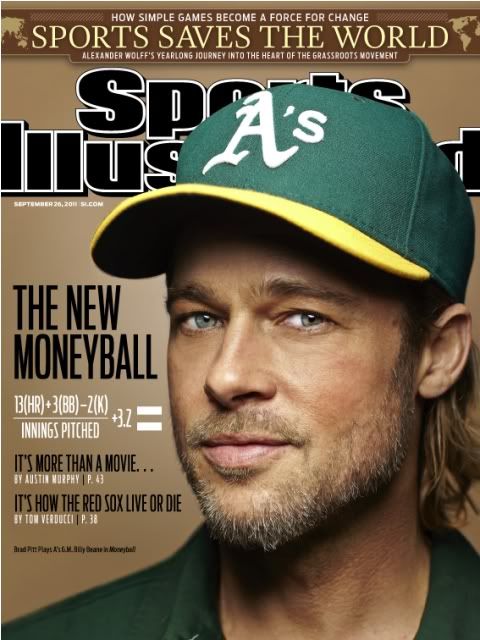 Brad Pitt Moneyball Sports Illustrated cover