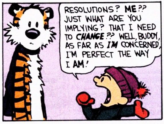 Calvin new years resolutions