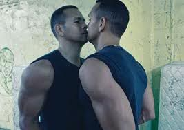 Alex Rodriguez kissing mirror