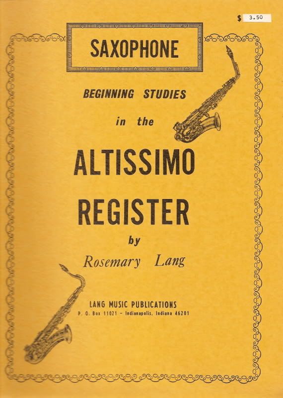Vintage Saxophone Method Books