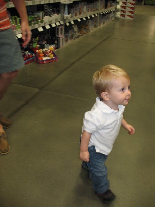 Walkin' around Lowe's like a big boy!