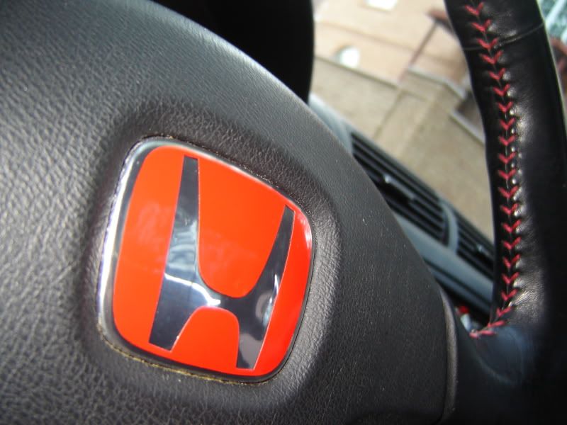 Buy EP3 Steering Wheel RED EMBLEM DECAL oem jdm TypeR CTR civic SI ap2