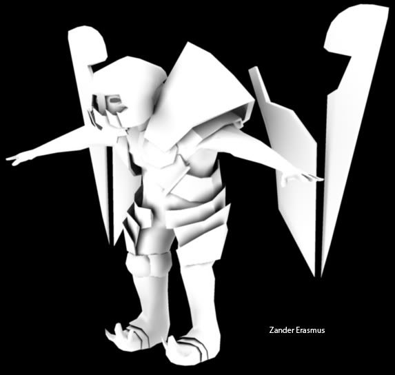 A front view of my Fantasy 3D model, the Dark Eater