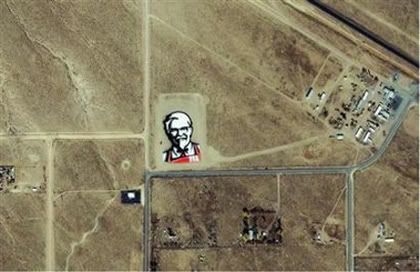 LOGO KFC vu de l'espace