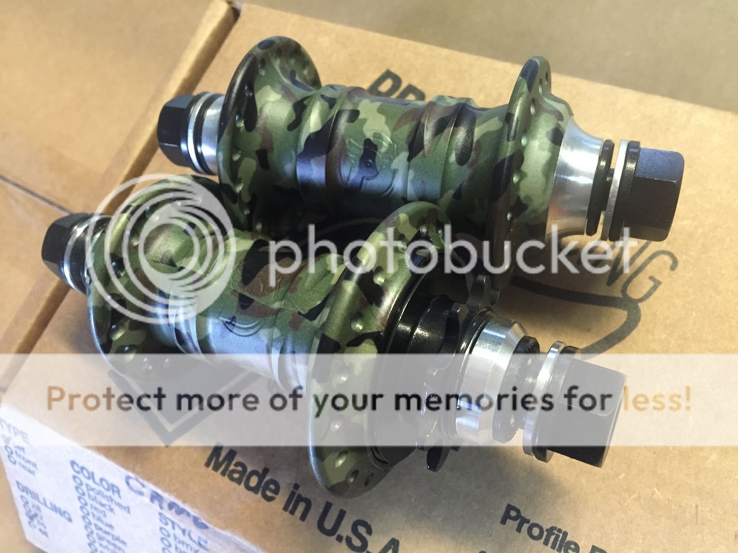 PROFILE RACING LIMITED CAMO MINI HUB SET CAMOUFLAGE HUBS RHD BMX BIKE