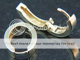 14K solid gold oval hoop earrings modern style new look  