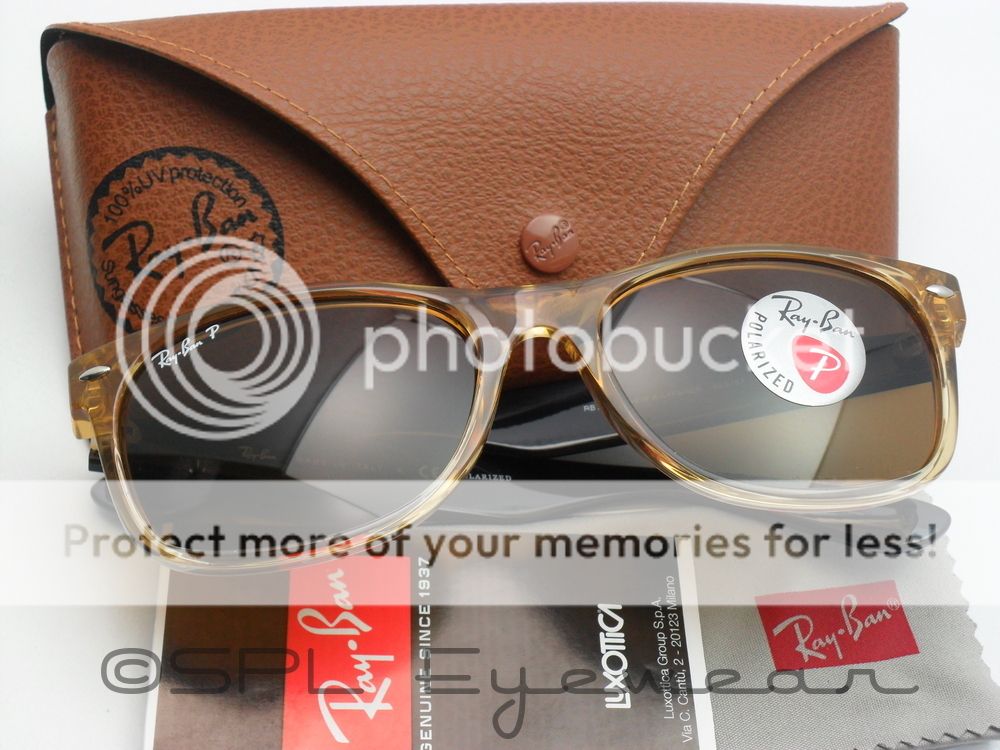 Ray Ban Wayfarer RB2132 945/57 Honey Crystal Brown Polarized Made in ...