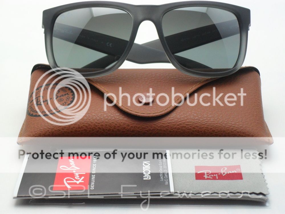 Ray Ban Justin RB4165 852/88 54-16 Grey Frame Silver Gradient Mirror ...