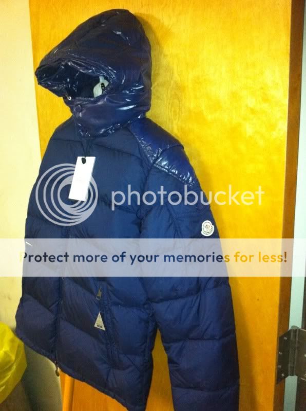 Moncler Chevalier XL X Large 5 Matte Blue Hooded Down Jacket Coat NWT 